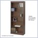 Safco WorkSpace Baby Bookcase 36" Trim Kit in Walnut