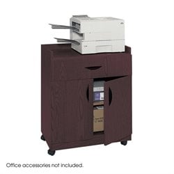 Safco Deluxe Mobile Stand in Mahogany