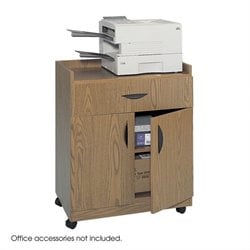 Safco Deluxe Mobile Stand in Medium Oak