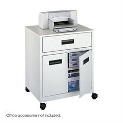 Safco Machine Stand with Drawer in Gray