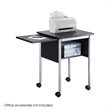 ADD TO YOUR SET: Safco Machine Stand with Slide Shelf in Black