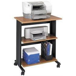 Safco M+�+�V Mobile Machine Cart in Medium Oak