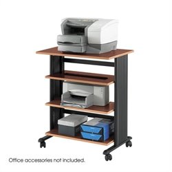 Safco MÜV 4 Level Adjustable Printer Stand in Cherry