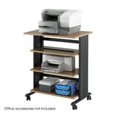 Safco MÜV 4 Level Adjustable Printer Stand in Medium Oak