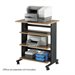 Safco MÜV 4 Level Adjustable Printer Stand in Medium Oak