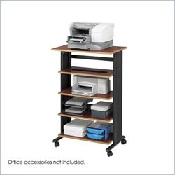 Safco MÜV 5 Level Adjustable Printer Stand in Cherry