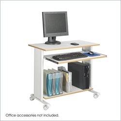 Safco M+�+�V 35Fixed Height Wood Workstation in Gray