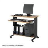 Safco MÜV 35 Fixed Height Wood Workstation in Medium Oak