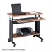 Safco MÜV 35" Height Adjustable Wood Workstation in Medium Oak