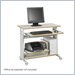 Safco MÜV Mini Tower Height Adjustable Wood Workstation in Gray