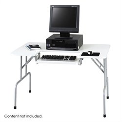 Safco Metal Folding Computer Table in Gray