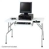 Safco Metal Folding Computer Table in Gray