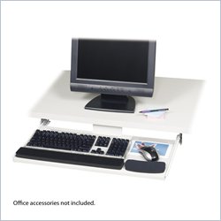 Safco Ergo-Comfort Wood Under desk Keyboard/Mouse Drawer