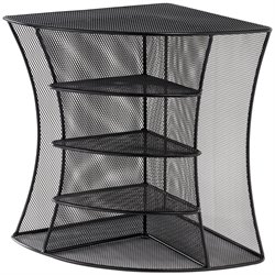 Safco Onyx Black Mesh Desk Corner Organizer
