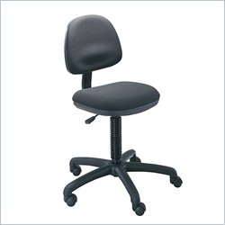 Safco Precision Armless Desk Height Office Chair in Dark Gray