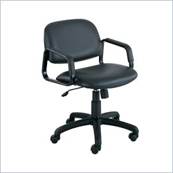 Safco Cava Mid-Back Task Chair in Black Vinyl