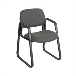 Safco Cava Sled Base Guest Chair in Cobblestone Black