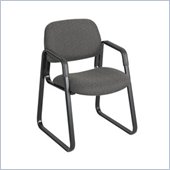 Safco Cava Sled Base Guest Chair in Cobblestone Black