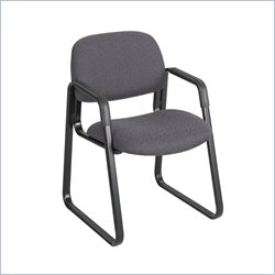 Safco Cava Sled Base Guest Chair in Cobblestone Plum