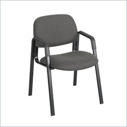 Safco Cava Straight Leg Stacking Chair in Cobblestone Black