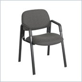 Safco Cava Straight Leg Stacking Chair in Cobblestone Black