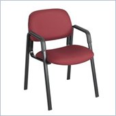 Safco Cava Straight Leg Stacking Chair in Burgundy