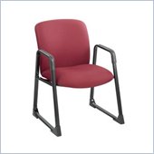 Safco Uber Big and Tall Guest Chair in Burgundy with Sled Base