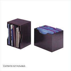 Safco Mahogany Wood Stackable Sorter