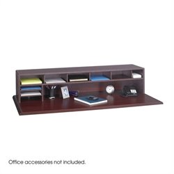 Safco 58W Low Profile Desk Top Organizer in Mahogany