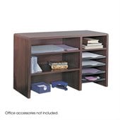 Safco 29W Compact Desk Top Organizer in Mahogany