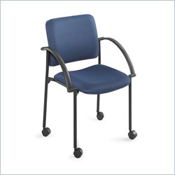 Safco Moto Mobile Stackable Chair in Blue (Set of 2)