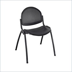 Safco Echo Stack Chairs in Black (Set of 2)