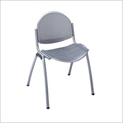 Safco Echo Stack Chairs in Silver (Set of 2)