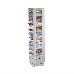 Safco 92-Pocket Steel Rotary Magazine Rack