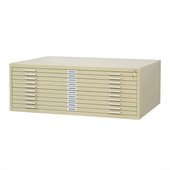 Safco 10 Drawer Metal Flat Files Cabinet for 30 x 42 Documents in Tropic Sand
