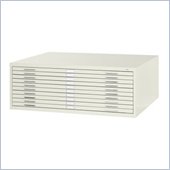 Safco 10 Drawer Metal Flat Files Cabinet for 30 x 42 Files in White