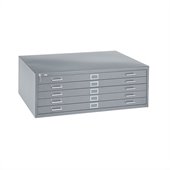Safco 5 Drawer Metal Flat Files Cabinet for 24 x 36 Documents in Gray