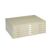 Safco 5 Drawer Metal Flat Files Cabinet for 24 x 36 Documents in Tropic Sand