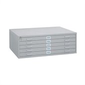 Safco 5 Drawer Flat Files Metal Cabinet for 30 x 42 Files in Gray