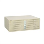 Safco 5 Drawer Metal Flat Files Cabinet for 36 x 48 Files in Tropic Sand
