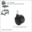 ADD TO YOUR SET: Safco Task Master Nylon Reverse Braking Caster