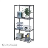 Safco 36x18 Industrial Wire Shelving in Black