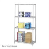 Safco 36x18 Industrial Wire Shelving in Gray