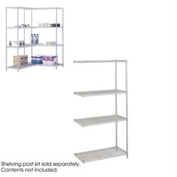 Safco 36x18 Industrial Add-On Unit in Gray