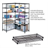 Safco 36x18 Industrial Extra Shelf Pack in Black