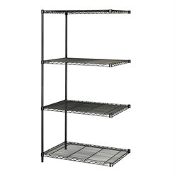 Safco 36x24 Industrial Add-On Unit in Black