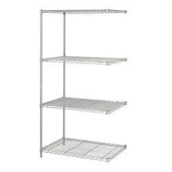 Safco 36x24 Industrial Add-On Unit in Gray