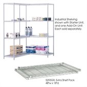 Safco 48x18 Industrial Extra Shelf Pack in Gray
