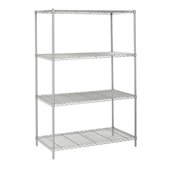 Safco 48x24 Industrial Wire Shelving in Gray