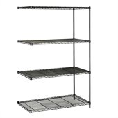 Safco 48x24 Industrial Add-On Unit in Black